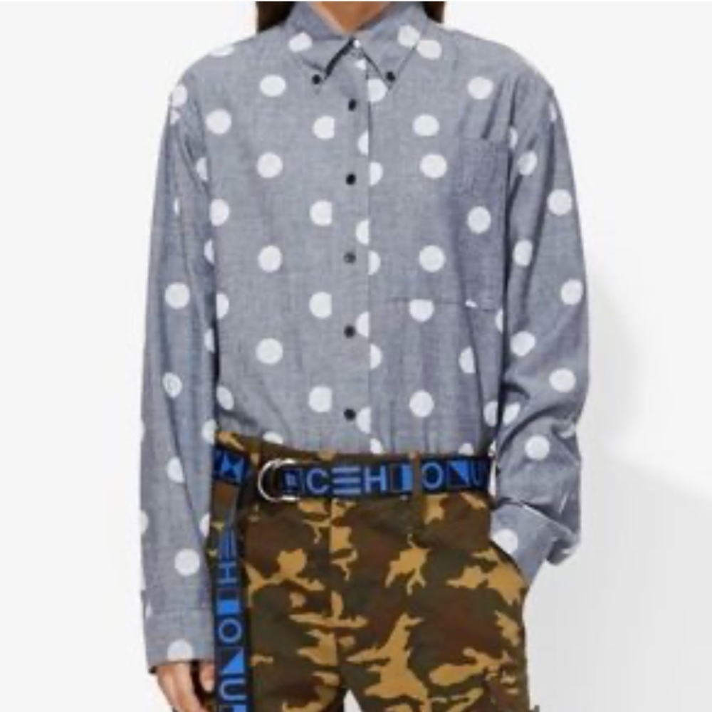Proenza Schouler Graphic Dot Button Down Shirt Size Small